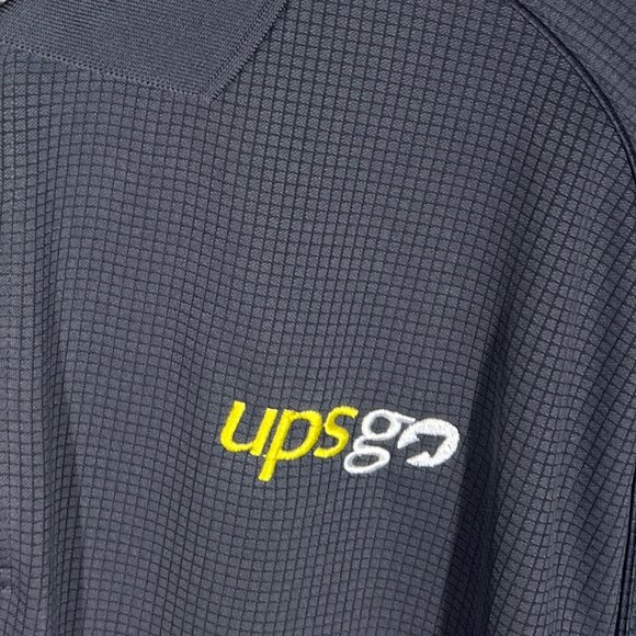 UPS GO Employee Work Activewear Microfiber Uniform Golf Polo Men L - Picture 3 of 10